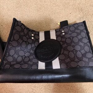 Coach Black and Gray Signature Tote